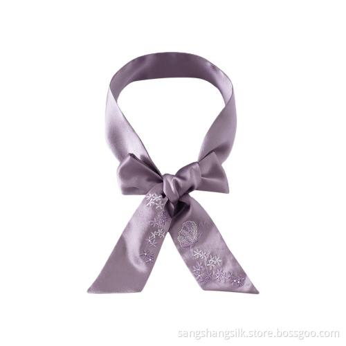 Pure Silk embroidery headband custom logo Factory Price